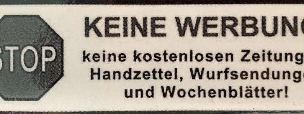 Aufkleber keine Werbung ein Pihole Adblocker als DNS Filter hilft besser